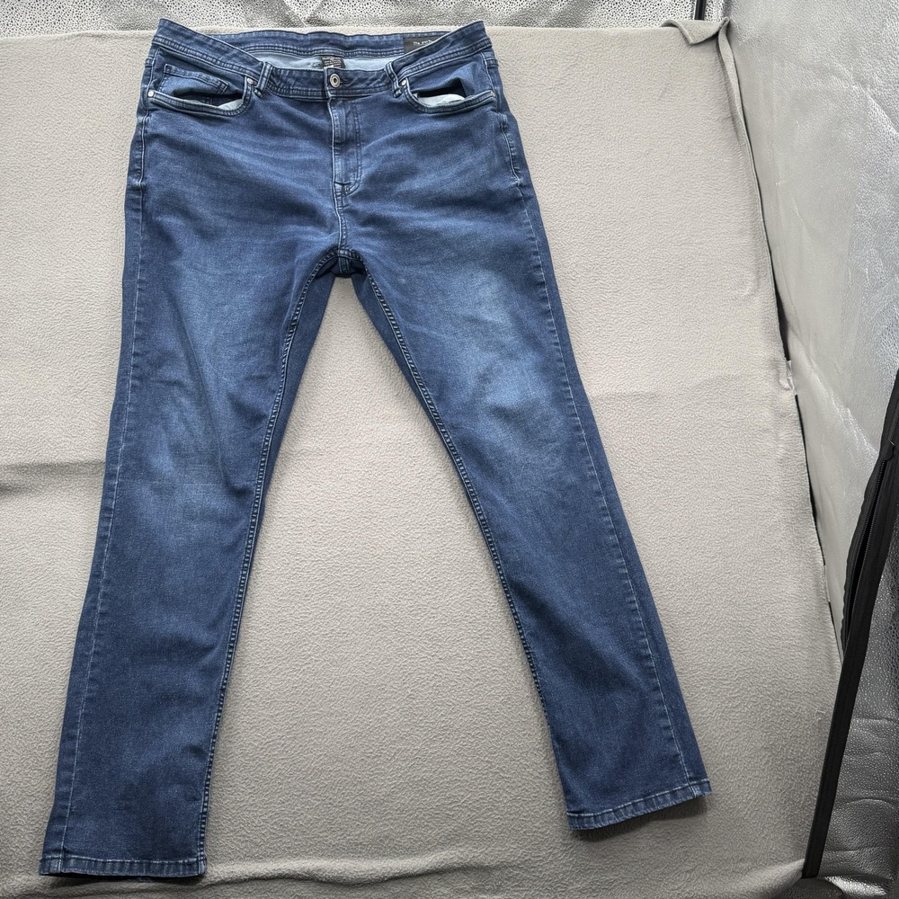 The Perfect Jean NYC Jean Mens 38x34 (Fits 39/33)Blue Slim Fit Mid Wash Stretch